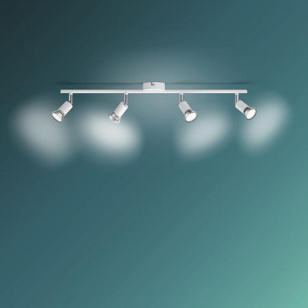 Philips 4er Limbali Deckenstrahler in Weiß matt mit 4 x GU10 Fassung IP20 - GU10 Leuchtmittel nicht enthalten