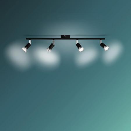 Philips 4er Limbali Deckenstrahler in Schwarz matt mit 4 x GU10 Fassung IP20 - GU10 Leuchtmittel nicht enthalten