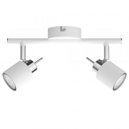 Philips 2er Meranti Decken-/Wandspot in Weiß mit 2 x GU10 Fassung IP20 - GU10 Leuchtmittel nicht enthalten