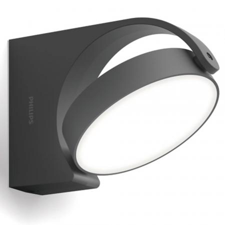 Philips Outdoor Wandleuchte Mimosa in Anthrazit mit neutralweißem Licht IP44