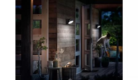 Philips Outdoor Wandleuchte Mimosa in Anthrazit mit neutralweißem Licht IP44