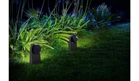 Philips LED Wegeleuchte Mimosa 7W in anthrazit IP44 - mit beweglichem Kopf und neutralweißer Beleuchtung