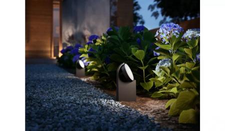 Philips LED Wegeleuchte Mimosa 7W in anthrazit IP44 - mit beweglichem Kopf und neutralweißer Beleuchtung