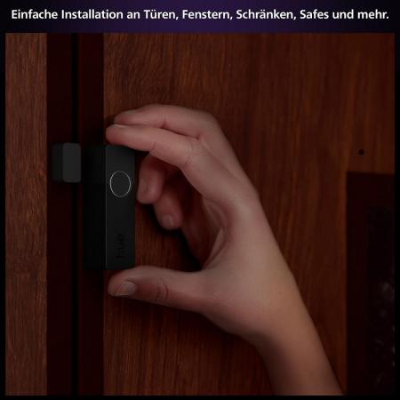 2er PHILIPS Hue Secure Tür-/Fensterkontakt Sensor Batteriebetrieb - steuerbar via App, kompatibel mit Amazon Alexa