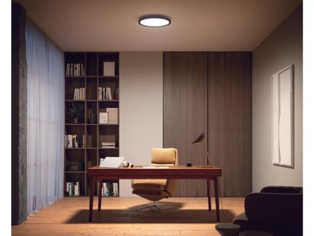 Philips Hue White Ambiance Panelleuchte Aurelle rund / Zigbee oder Bluetooth in Schwarz