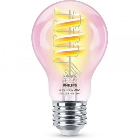 Philips WiZ Smart LED-RGB-Filament A60 E27 6,3W wie 40W 470lm 2200–6500K dimmbar WiFi Bluetooth