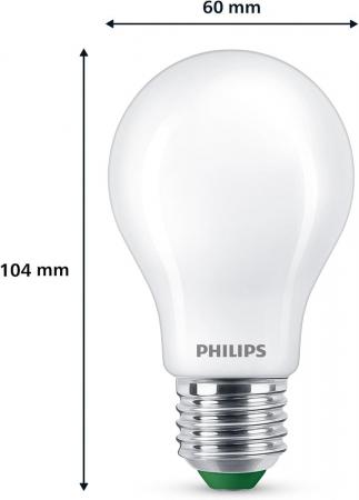 Besonders effiziente PHILIPS E27 LED Filament Lampe matt 7,3W = 100W 4000K neutralweißes Licht - Beste Energie Effizienz Klasse