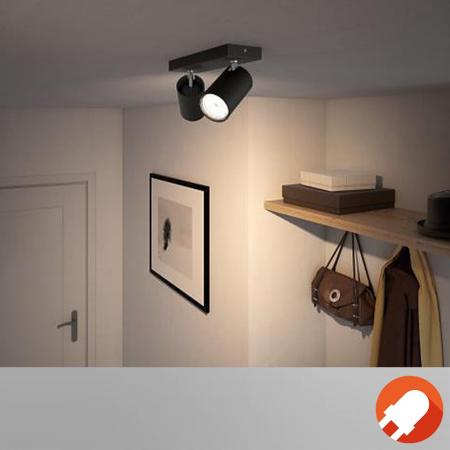 Besonders effizienter PHILIPS GU10 LED Strahler 2,1W wie 50W warmweißes Licht 2700K mit 36 ° Ausstrahlungswinkel