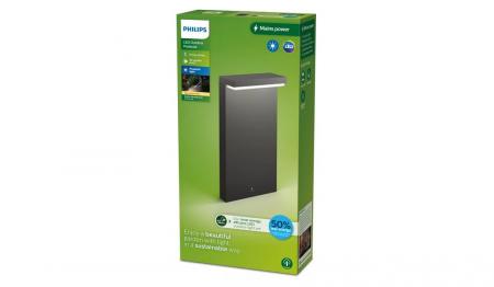 Philips Wegeleuchte Bustan in Anthrazit 6WW warmweißes Licht  IP44