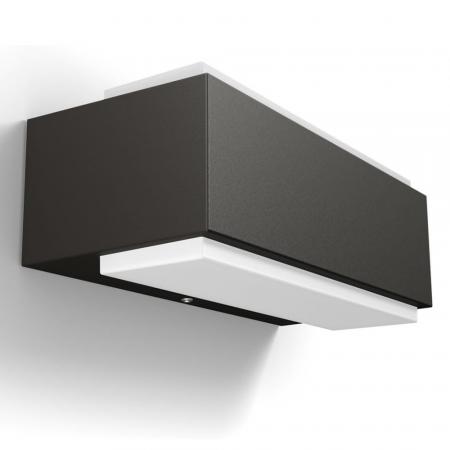 Philips Stratosphere Outdoor Wandleuchte Ultra-Efficient up/down anthrazit 3,8W, 2700K warmweißes Licht, IP44