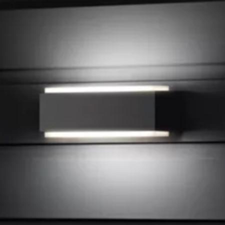 Philips Outdoor Ultra-Efficient Stratosphere Wandleuchte up/down anthrazit 3,8W, 4000K kühlweißes Licht, IP44