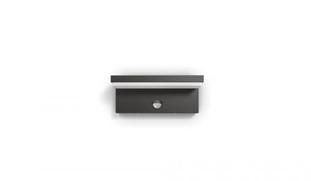 Philips Outdoor Ultra-Efficient Bustan Wandleuchte anthrazit 3.8W, Bewegungssensor, 4000K kühlweißes Licht, IP44