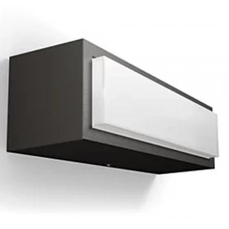 Philips ultra effiziente Wandleuchte Stratosphere in Anthrazitmit IP44 neutralweißes Licht