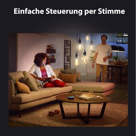 3er Philips Hue White Ambiance E27 Filament Lampen 7W - tubable white dimmbar - Vintage