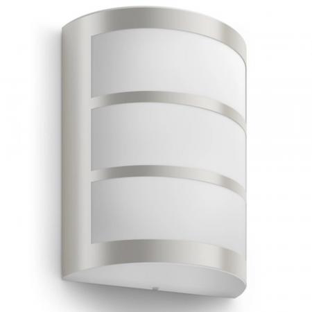 Philips Outdoor Wandleuchte Python Ultra Efficient Edelstahl 3,8 W mit warmweißem Licht IP44