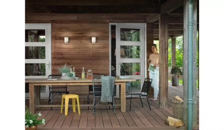 Philips Wandleucht Outdoor Python Ultra-Efficient aus Edelstahl 3,8W, mit Bewegungssensor, 2700 Kelvin, IP44