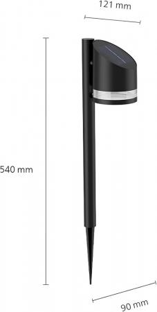 Philips LED Solar Erdspießleuchte Fyve II Schwarz 1,5W IP44