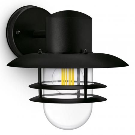 Philips Wandleuchte Inyma Schwarz im Vintagestyle-