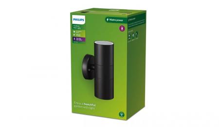 Philips Wandleuchte Kylis in Schwarz mit 2 x GU10  Fassung up/down