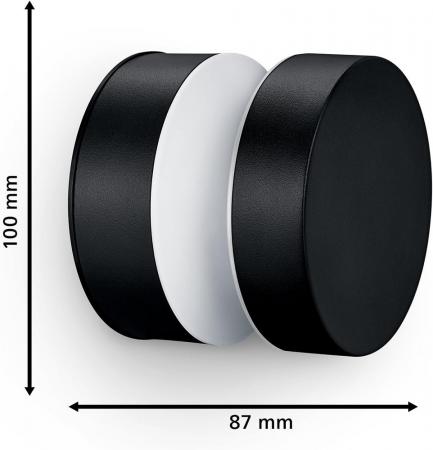 Philips Outdoor Laven Wandleuchte 6W, 4000 Kelvin kühlweißes Licht, IP44 schwarz