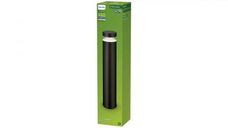 50cm Philips Wegeleuchte Laven in Schwarz mit warmweißem Licht 2700K