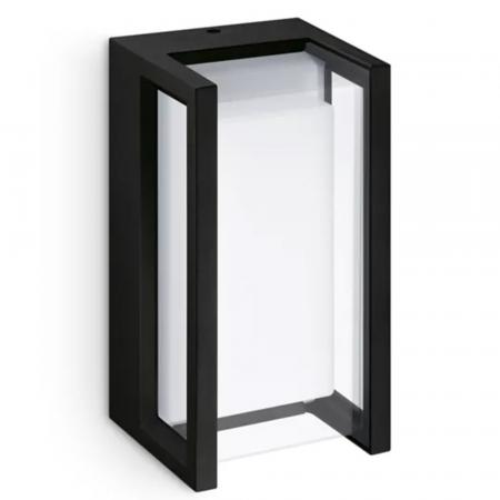 Philips Outdoor Pyrona Wandleuchte 12W, 2700 Kelvin warmweißes Licht, IP44, schwarz