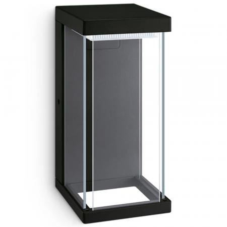 Philips Outdoor Wandleuchte Kyrie schwarz 12W, 2700 Kelvin warmweißes Licht, IP44