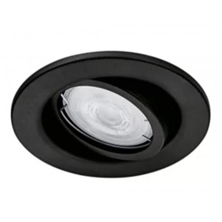 Philips Einbauleuchte Outdoor in Schwarz mit warmweißem Licht - austauschbare GU10 mit 355 Lumen ca. 30 Watt, nur für regengeschützte Bereiche