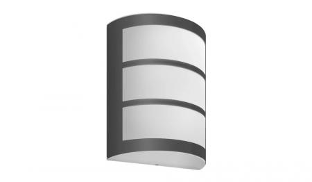 PHILIPS Outdoor Wandleuchte Ultra-Efficient Python Antharzit, 3,8W, 2700 Kelvin, IP44