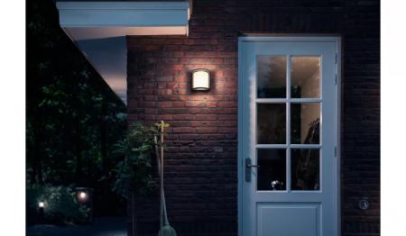 Philips Outdoor Wandleuchte Samondra in Anthrazit mit warmweißem Licht IP44