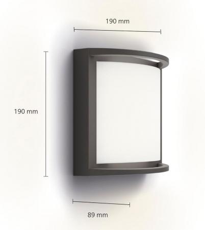 Philips Outdoor Wandleuchte Samondra in Anthrazit mit warmweißem Licht IP44