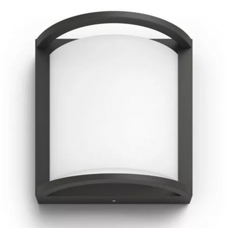 Philips Outdoor Wandleuchte Samondra in Anthrazit mit warmweißem Licht IP44