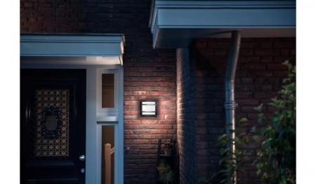 Philips Wandleuchte Petronia Ultra Efficient in Anthrazit warmweißes Licht IP44