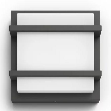 Philips Wandleuchte Petronia Ultra Efficient in Anthrazit warmweißes Licht IP44