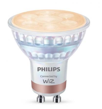 PHILIPS WiZ Smart LED GU10 4,7W wie 50W 345lm 2700–6500K dimmbar Matter Glas