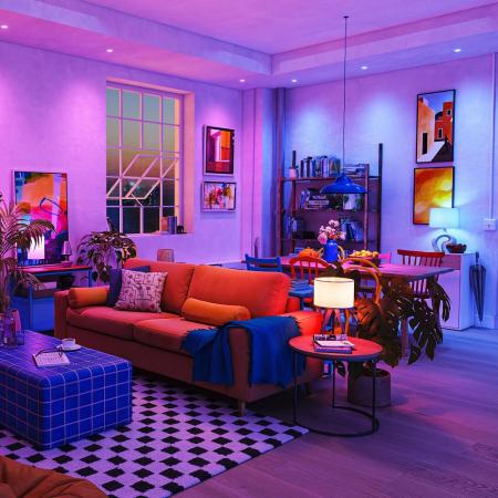 PHILIPS WiZ Smart LED GU10 4,7W wie 50W 345lm RGB+CCT 2200–6500K 36° dimmbar WLAN Bluetooth Matter Glas