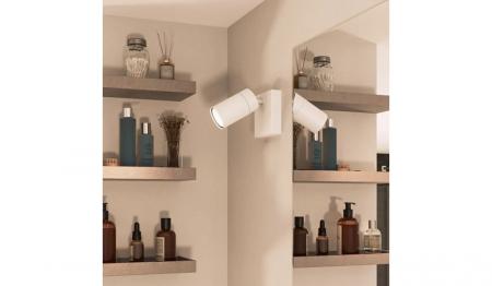 Philips 1er Idris Decken-/Wandspot in Weiß IP44 - Badezimmer geeignet, dimmbar mit 1 x GU10 Fassung