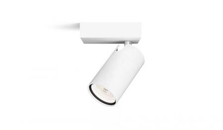 Philips 1er Idris Decken-/Wandspot in Weiß IP44 - Badezimmer geeignet, dimmbar mit 1 x GU10 Fassung