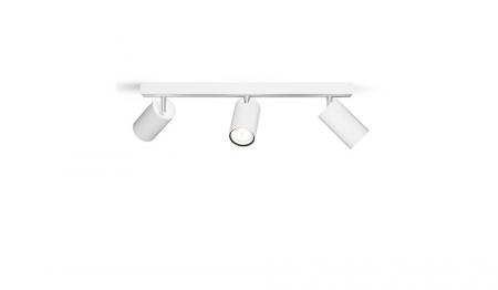 Philips 3er Idris Decken-/Wandspot in Weiß IP44 - Badezimmer geeignet, dimmbar mit 3 x GU10 Fassung