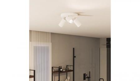Philips 3er Deckenstrahler Idris in Weiß IP44 - Badezimmer geeignet, dimmbar mit 3 x GU10 Fassung
