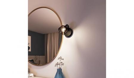 Philips 1er Sleet Decken-/Wandspot in Schwarz IP20 - E14 Fassung - aus Glas und Metall