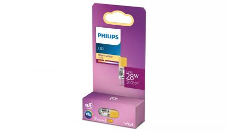 Philips G4 LED Stiftsockel Lampe 2,4W wie 28W Warmweisses Licht 2700K