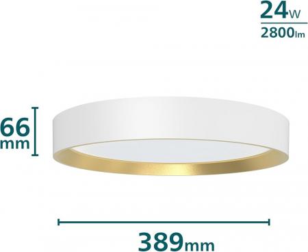 Philips SceneSwitch LED-Deckenleuchte 24W 2800lm 4000K Weiß