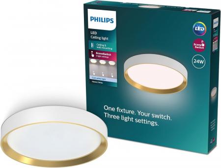 Philips SceneSwitch LED-Deckenleuchte 24W 2800lm 4000K Weiß