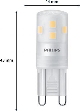 2er PACK PHILIPS LED G9 StiftsockellampeN 1,9 Watt wie 25 Watt warmweißes Licht