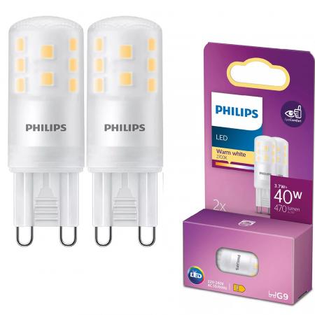 2er Set Philips LED G9 Capsule 3,7W 470lm 2700K Warmweiß 320° – kompakte Premium-Beleuchtung