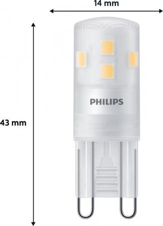 6er Set PHILIPS LED G9 Capsule 1,9W = 25W 220lm 2700K extra warmweiß