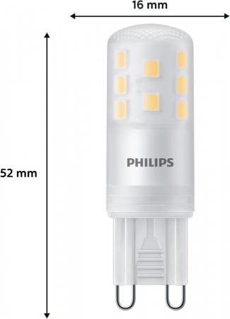 3er Set PHILIPS LED G9 Kapsel 3,7W = 40W 470lm 2700K extra warmweiß