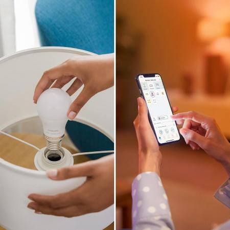 PHILIPS WiZ Smart LED RGB A80 E27 18,5W wie 150W 2452lm 2200–6500K dimmbar Matter