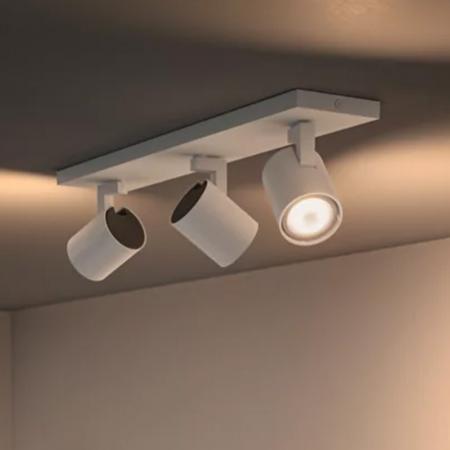 Philips Hue 3-flammiger LED-Wandstrahler RUNNER in Weiß Tunable White